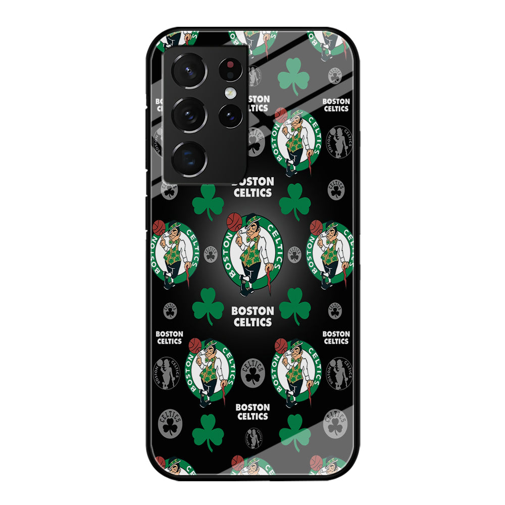 NBA Boston Celtic Basketball 001 Samsung Galaxy S24 Ultra Case-Phone Case-Tempered Glass Case-Altracase