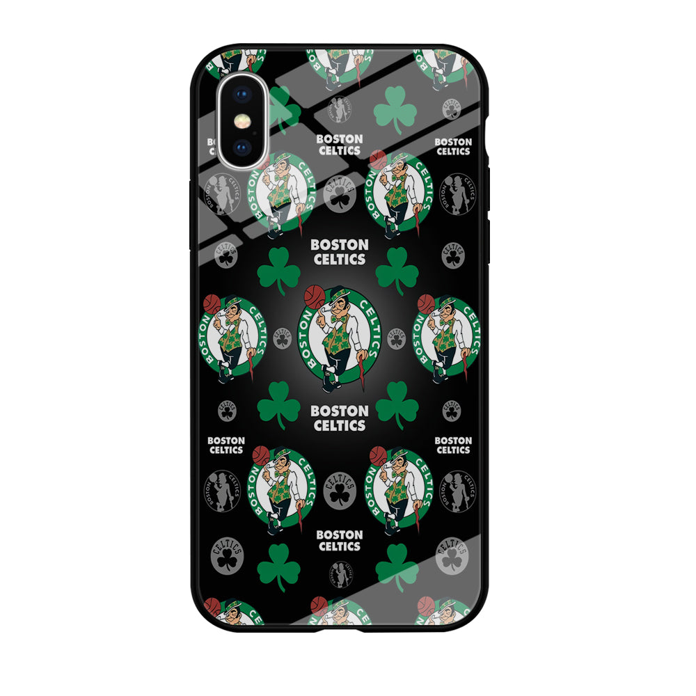 NBA Boston Celtic Basketball 001 iPhone Xs Case-Phone Case-Tempered Glass Case-Altracase