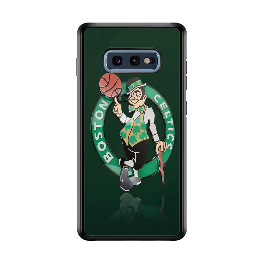 NBA Boston Celtic Basketball 002 Samsung Galaxy S10E Case-Phone Case-Rubber Black (2D Case)-Altracase