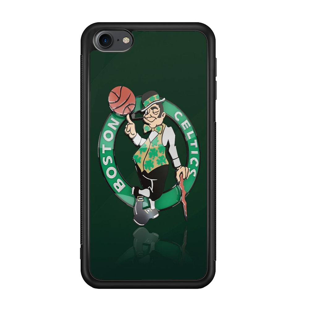 NBA Boston Celtic Basketball 002 iPod Touch 6 Case-Phone Case-Rubber White (2D Case)-Altracase
