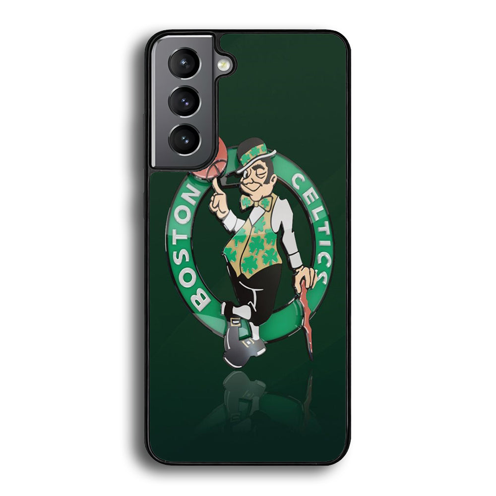 NBA Boston Celtic Basketball 002 Samsung Galaxy S22 Case-Phone Case-Rubber Black (2D Case)-Altracase