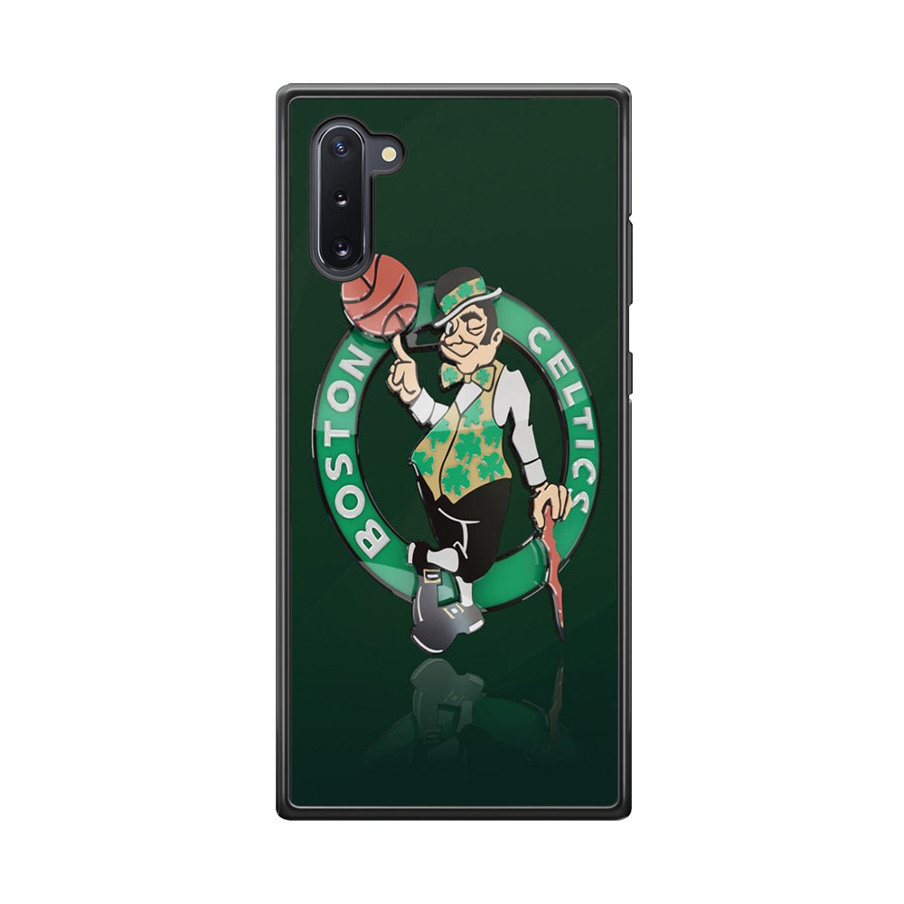 NBA Boston Celtic Basketball 002 Samsung Galaxy Note 10 Case-Phone Case-Rubber Black (2D Case)-Altracase