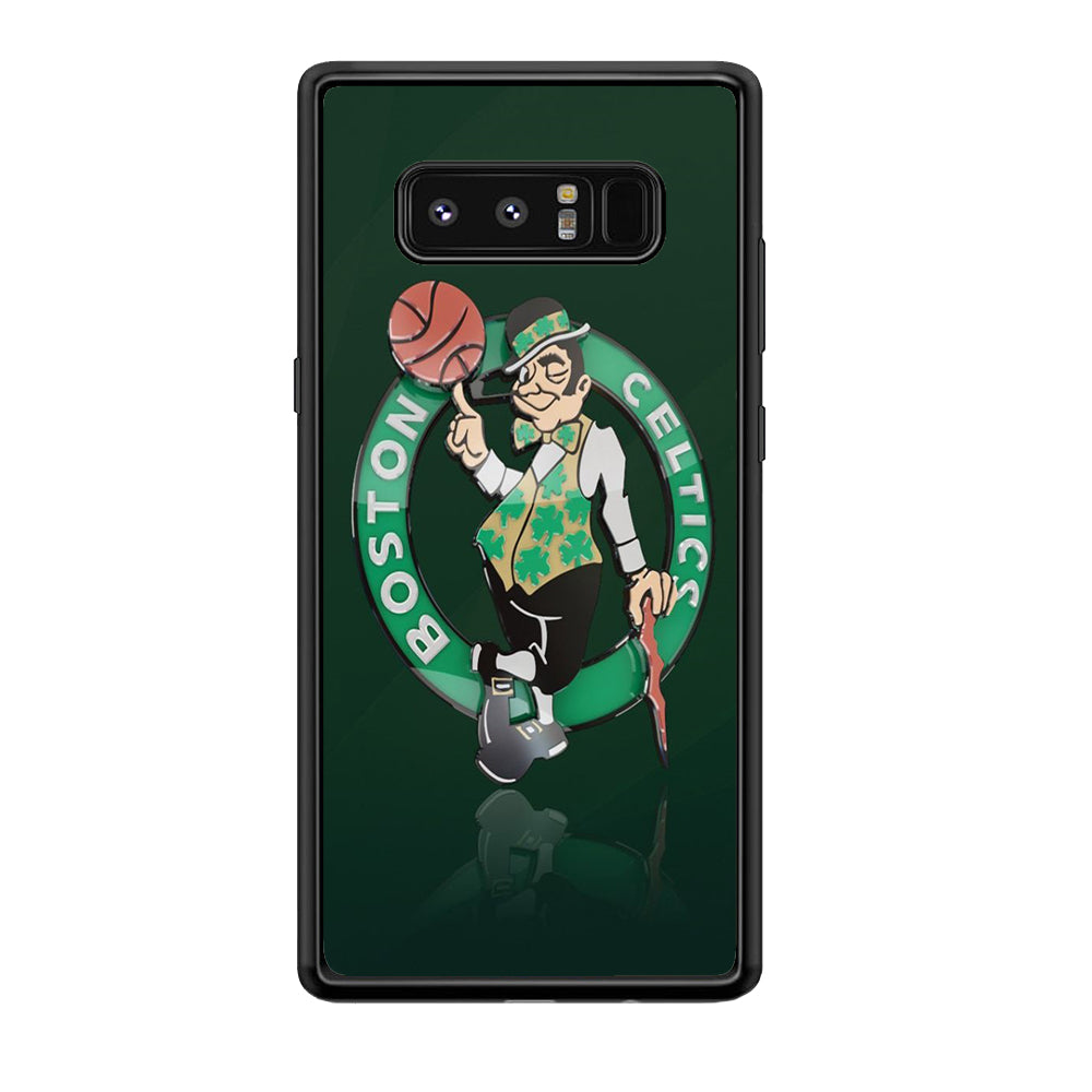 NBA Boston Celtic Basketball 002 Samsung Galaxy Note 8 Case-Phone Case-Rubber Black (2D Case)-Altracase