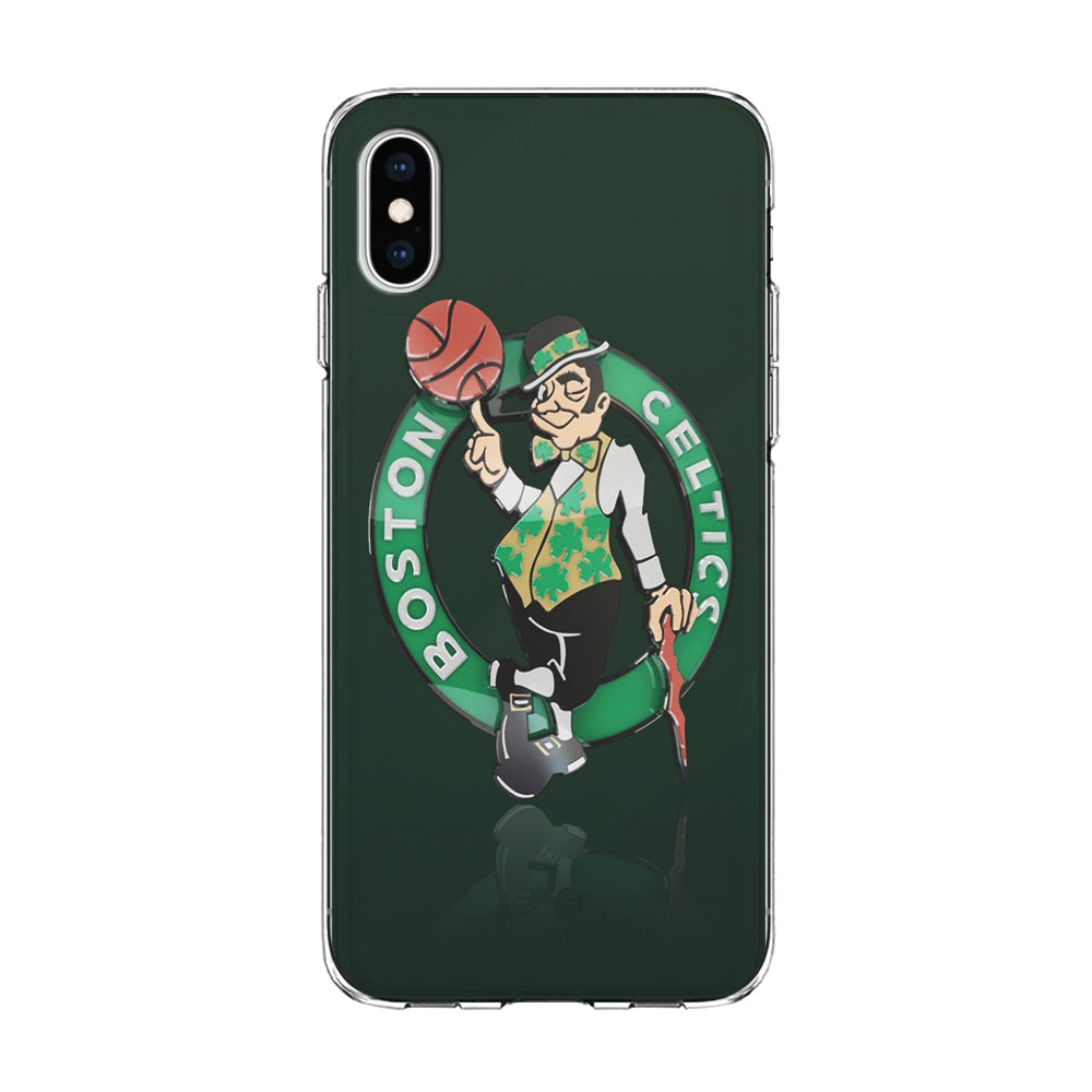 NBA Boston Celtic Basketball 002 iPhone Xs Case-Phone Case-Clear Soft Case-Altracase