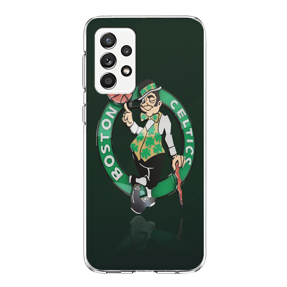 NBA Boston Celtic Basketball 002 Samsung Galaxy A72 Case-Phone Case-Clear Soft Case-Altracase