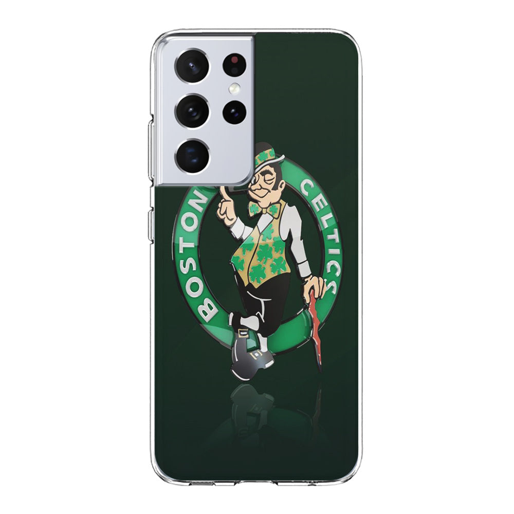 NBA Boston Celtic Basketball 002 Samsung Galaxy S21 Ultra Case-Phone Case-Clear Soft Case-Altracase