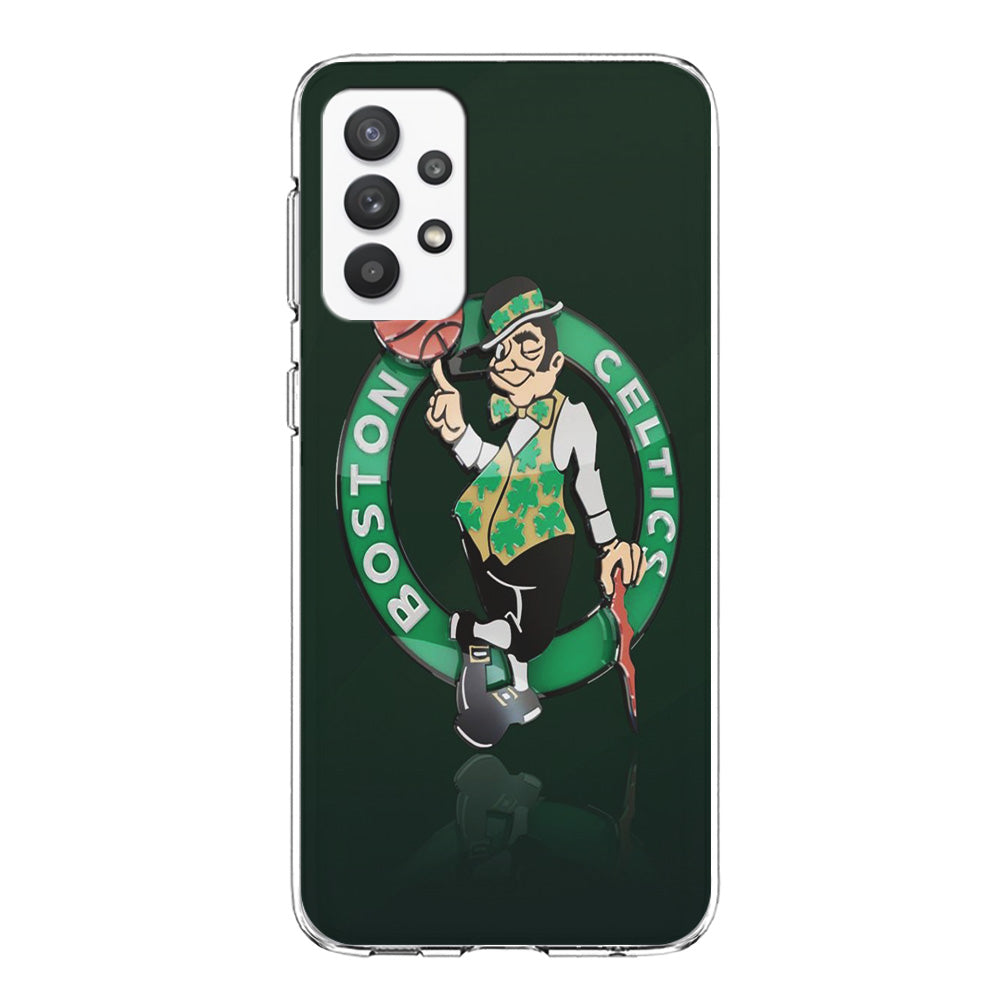 NBA Boston Celtic Basketball 002 Samsung Galaxy A32 Case-Phone Case-Clear Soft Case-Altracase