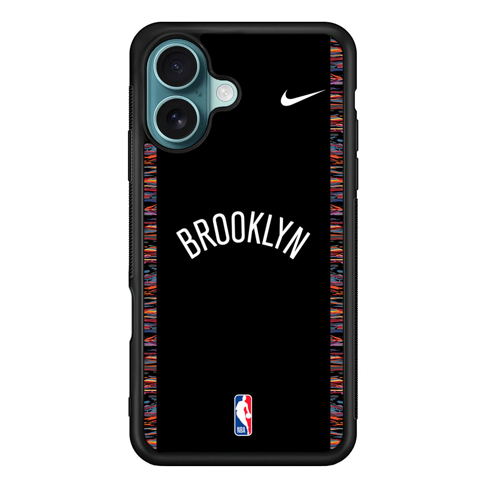 NBA Brooklyn Nets Black Nike iPhone 16 Case - Altracase