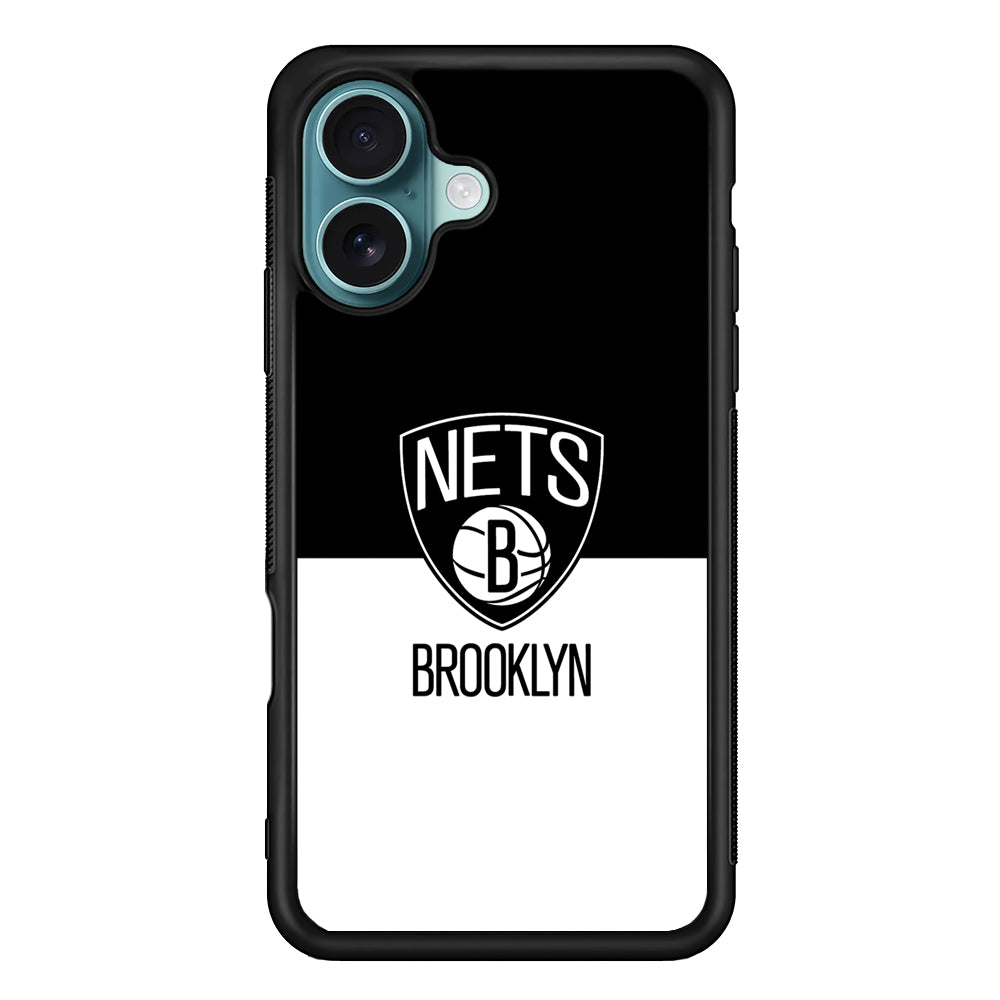 NBA Brooklyn Nets Black White iPhone 16 Case - Altracase