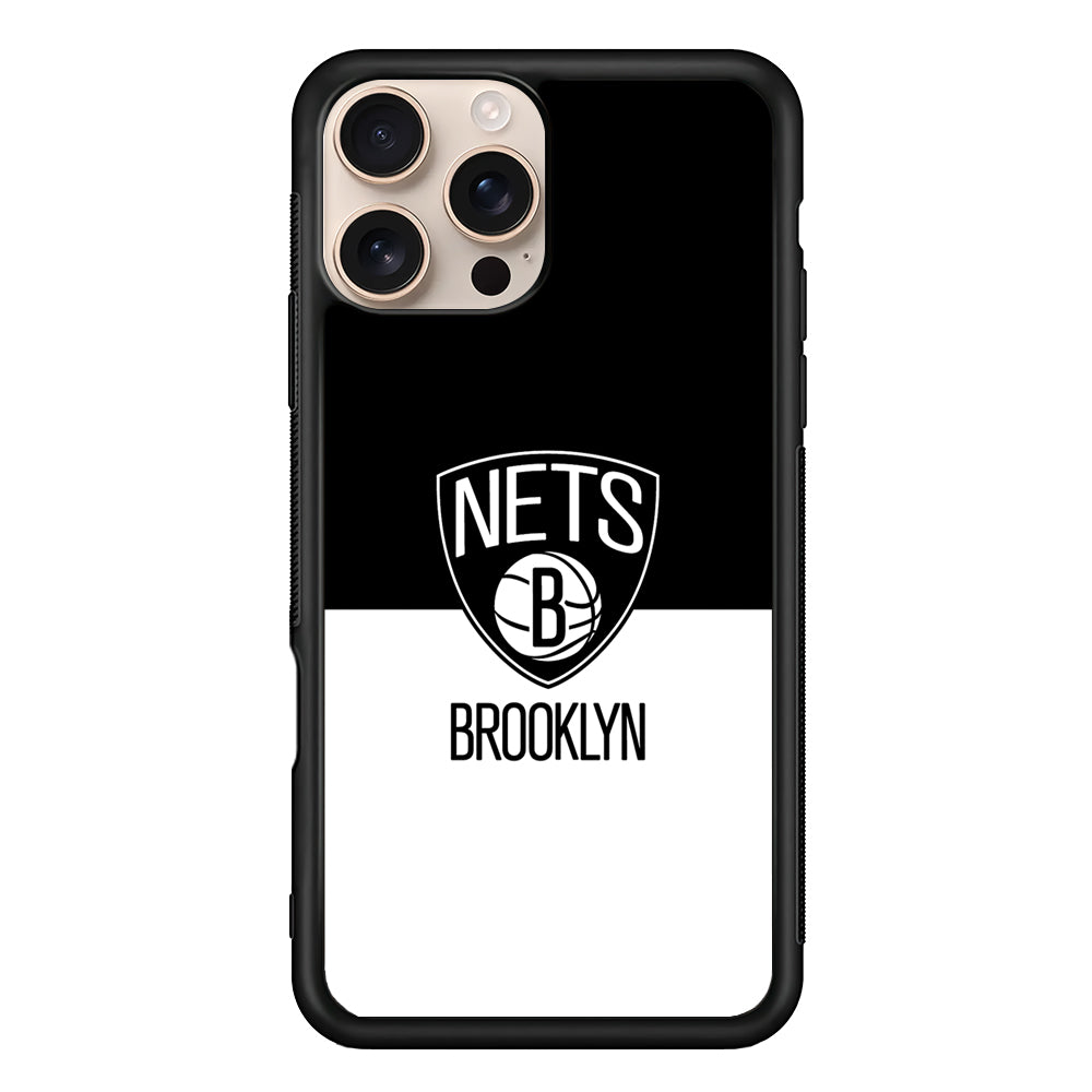 NBA Brooklyn Nets Black White iPhone 16 Pro Case - Altracase