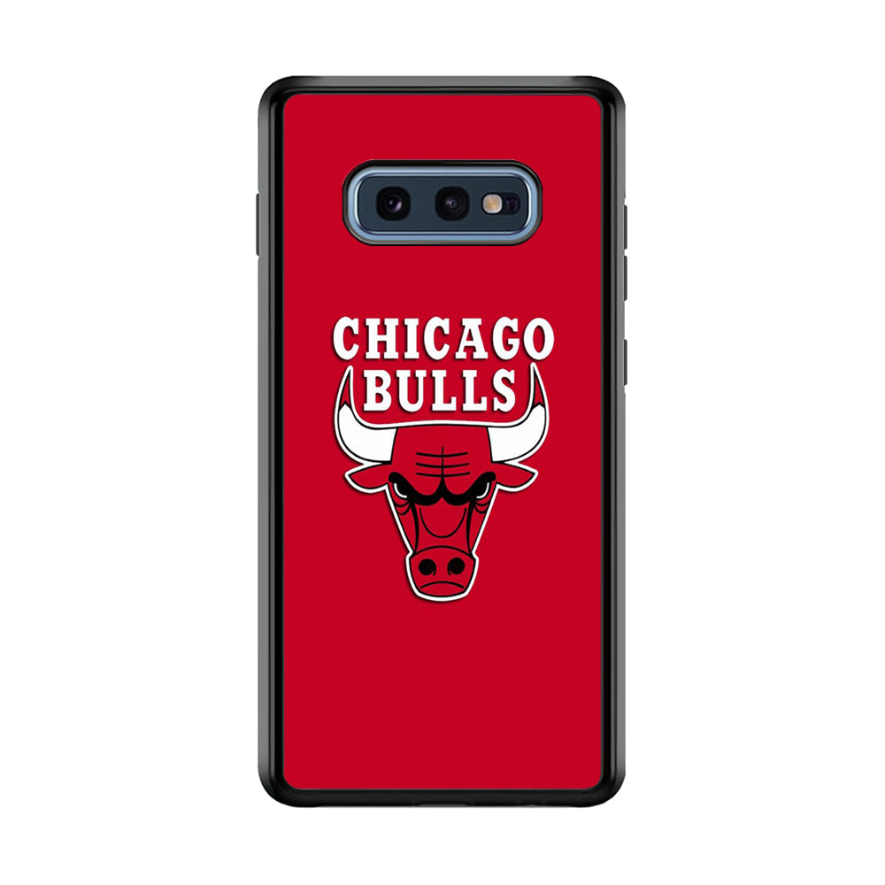 NBA Chicago Bulls Basketball 001 Samsung Galaxy S10E Case-Phone Case-Rubber Black (2D Case)-Altracase