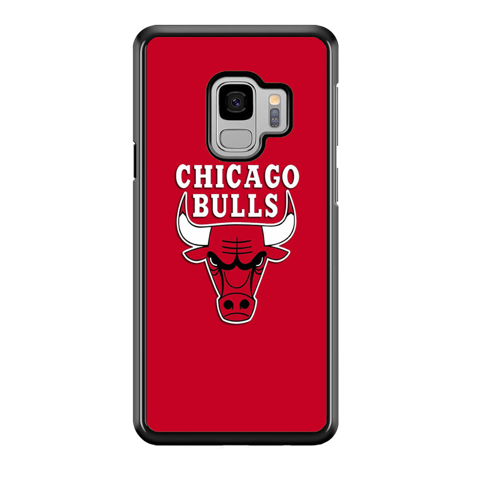 NBA Chicago Bulls Basketball 001 Samsung Galaxy S9 Case-Phone Case-Rubber Black (2D Case)-Altracase