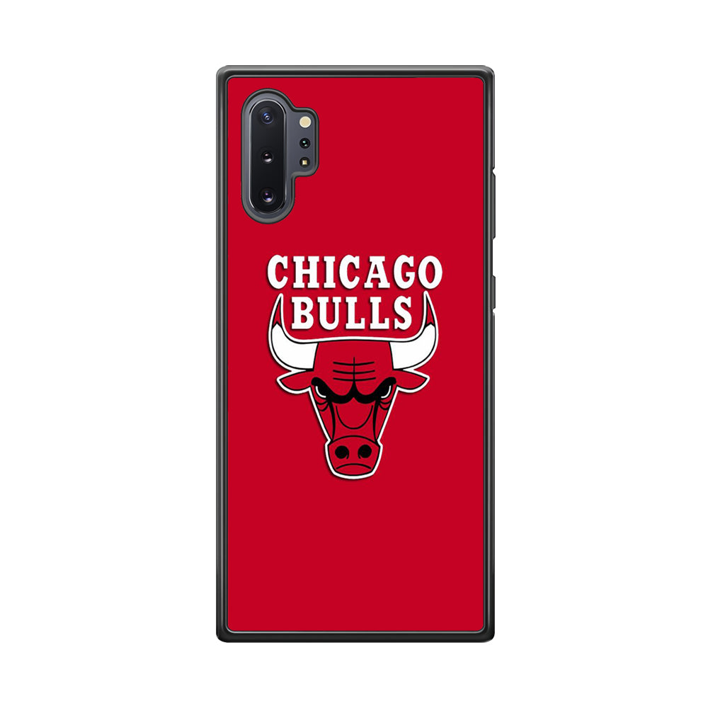 NBA Chicago Bulls Basketball 001 Samsung Galaxy Note 10 Plus Case-Phone Case-Rubber Black (2D Case)-Altracase