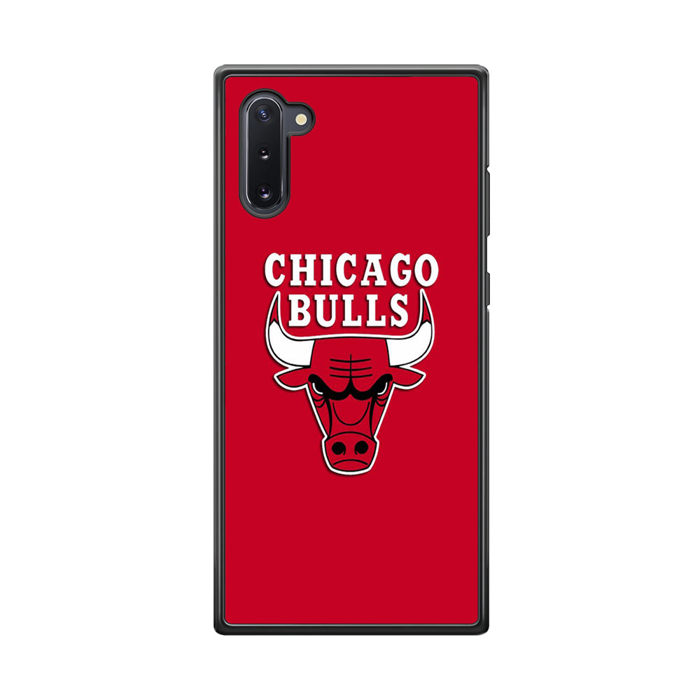 NBA Chicago Bulls Basketball 001 Samsung Galaxy Note 10 Case-Phone Case-Rubber Black (2D Case)-Altracase