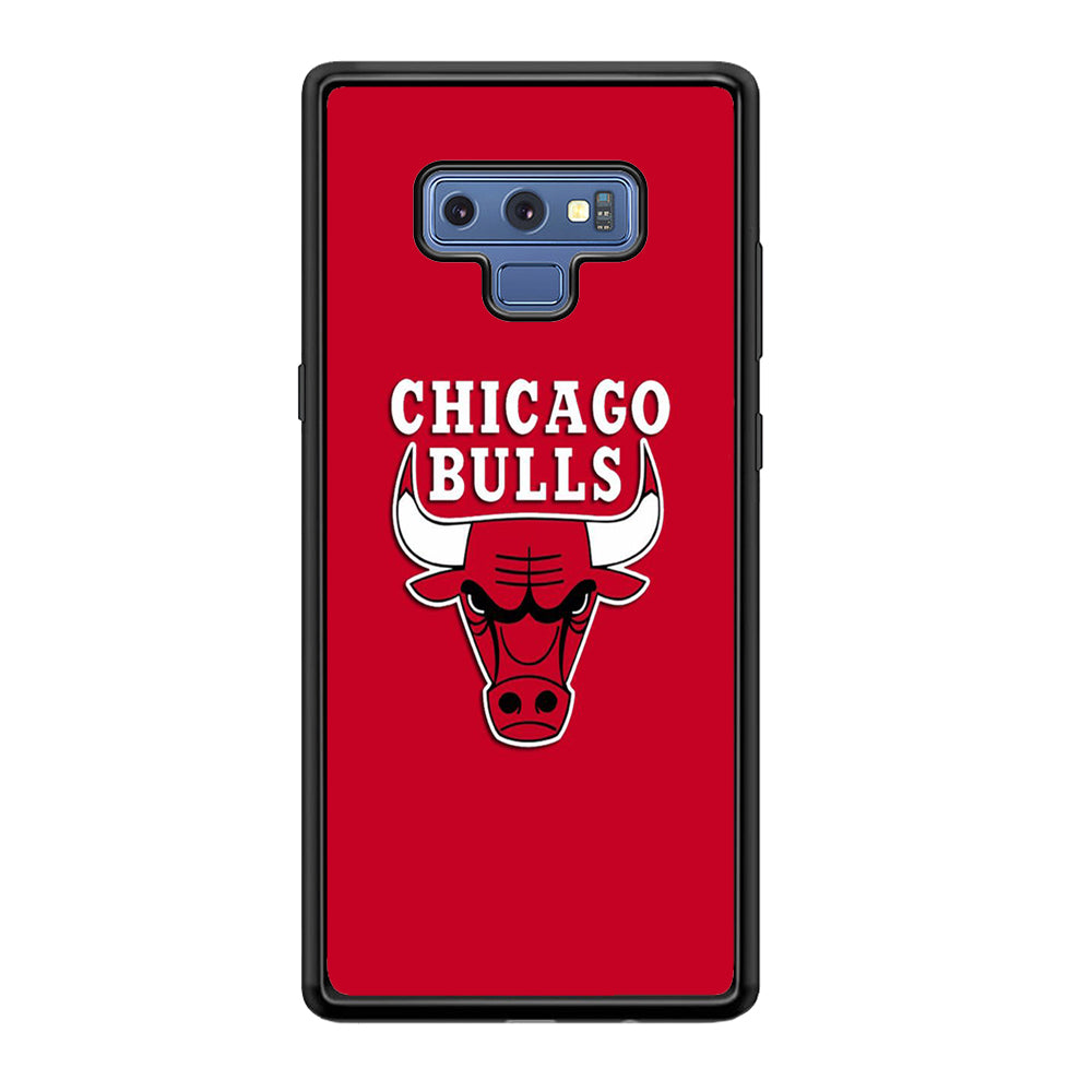 NBA Chicago Bulls Basketball 001 Samsung Galaxy Note 9 Case-Phone Case-Rubber Black (2D Case)-Altracase