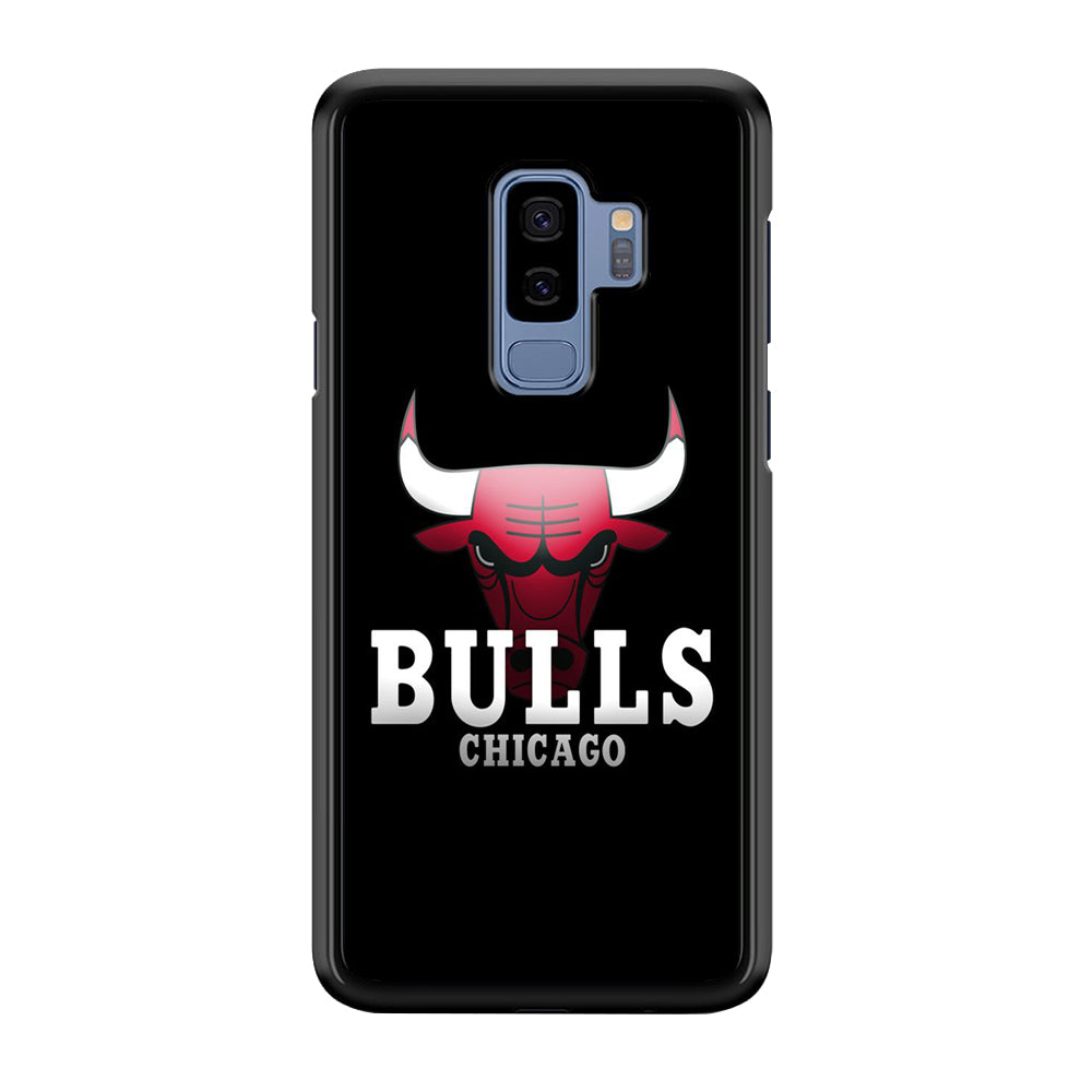 NBA Chicago Bulls Basketball 002 Samsung Galaxy S9 Plus Case-Phone Case-Rubber Black (2D Case)-Altracase