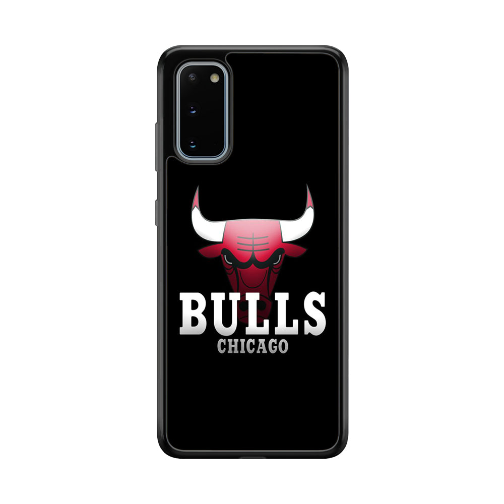 NBA Chicago Bulls Basketball 002 Samsung Galaxy S20 Case-Phone Case-Rubber Black (2D Case)-Altracase