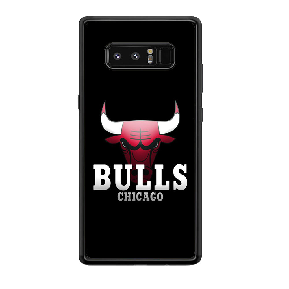 NBA Chicago Bulls Basketball 002 Samsung Galaxy Note 8 Case-Phone Case-Rubber Black (2D Case)-Altracase