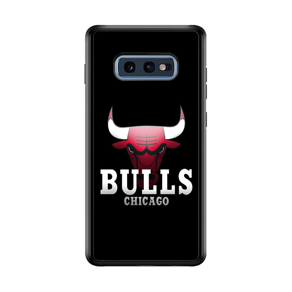 NBA Chicago Bulls Basketball 002 Samsung Galaxy S10E Case-Phone Case-Rubber Black (2D Case)-Altracase