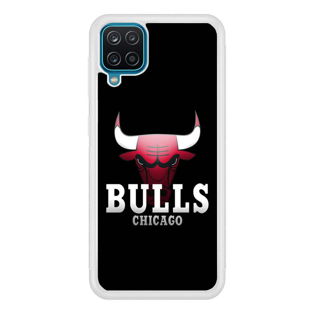 NBA Chicago Bulls Basketball 002 Samsung Galaxy A12 Case-Phone Case-Rubber White (2D Case)-Altracase