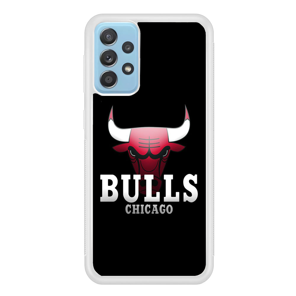NBA Chicago Bulls Basketball 002 Samsung Galaxy A72 Case-Phone Case-Rubber White (2D Case)-Altracase