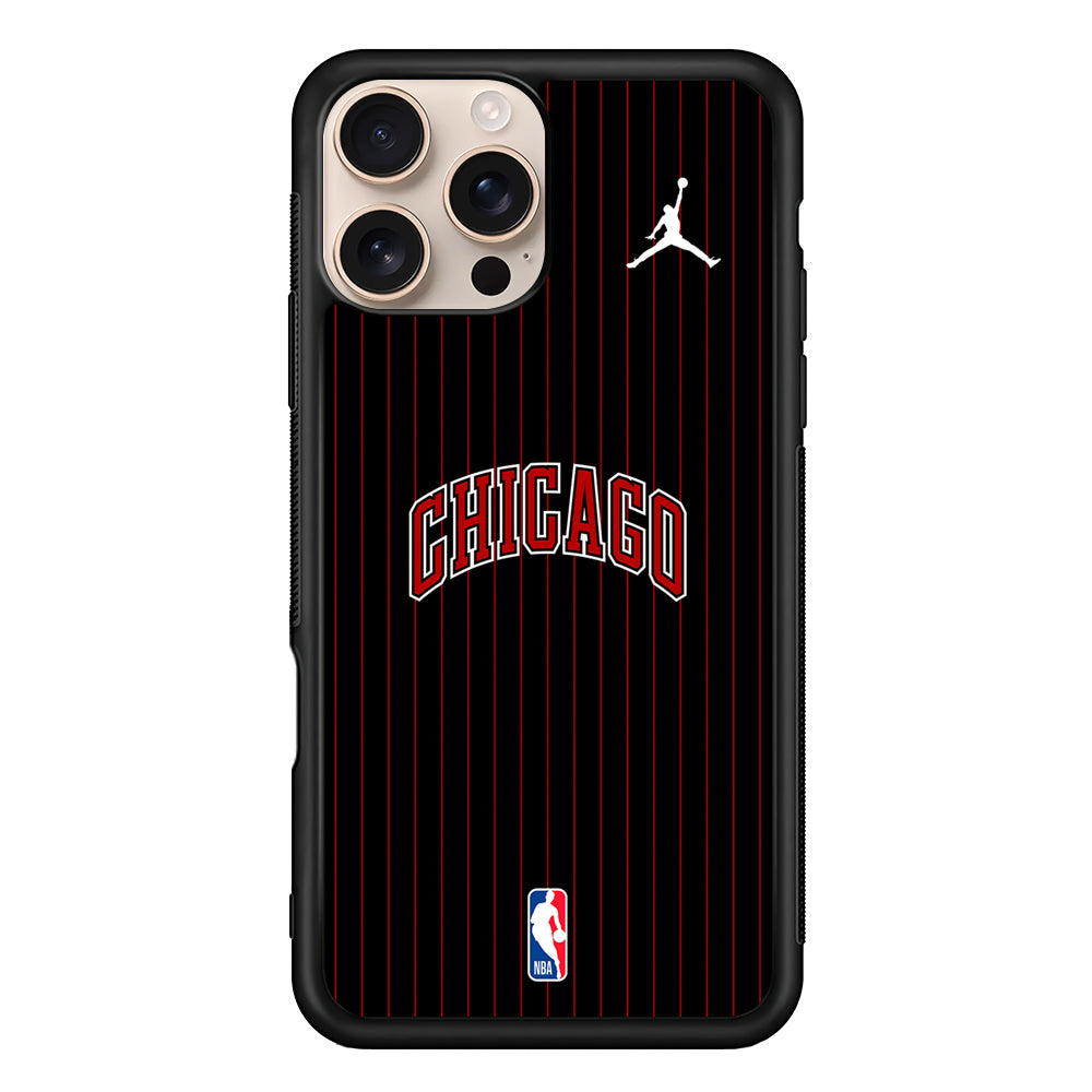 NBA Chicago Bulls Black Jordan iPhone 16 Pro Case - Altracase