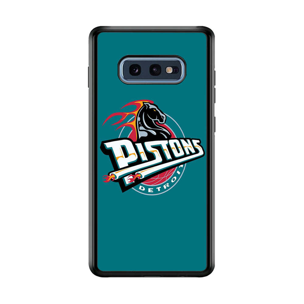 NBA Detroit Pistons Basketball 001 Samsung Galaxy S10E Case-Phone Case-Rubber Black (2D Case)-Altracase
