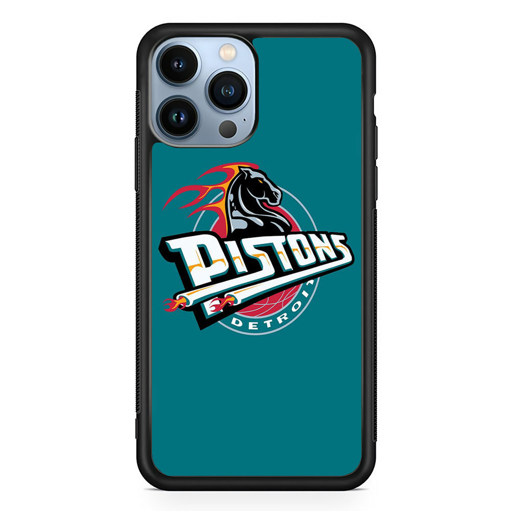 NBA Detroit Pistons Basketball 001 iPhone 14 Pro Case-Phone Case-Rubber Black (2D Case)-Altracase