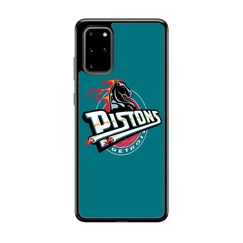 NBA Detroit Pistons Basketball 001 Samsung Galaxy S20 Plus Case-Phone Case-Rubber Black (2D Case)-Altracase