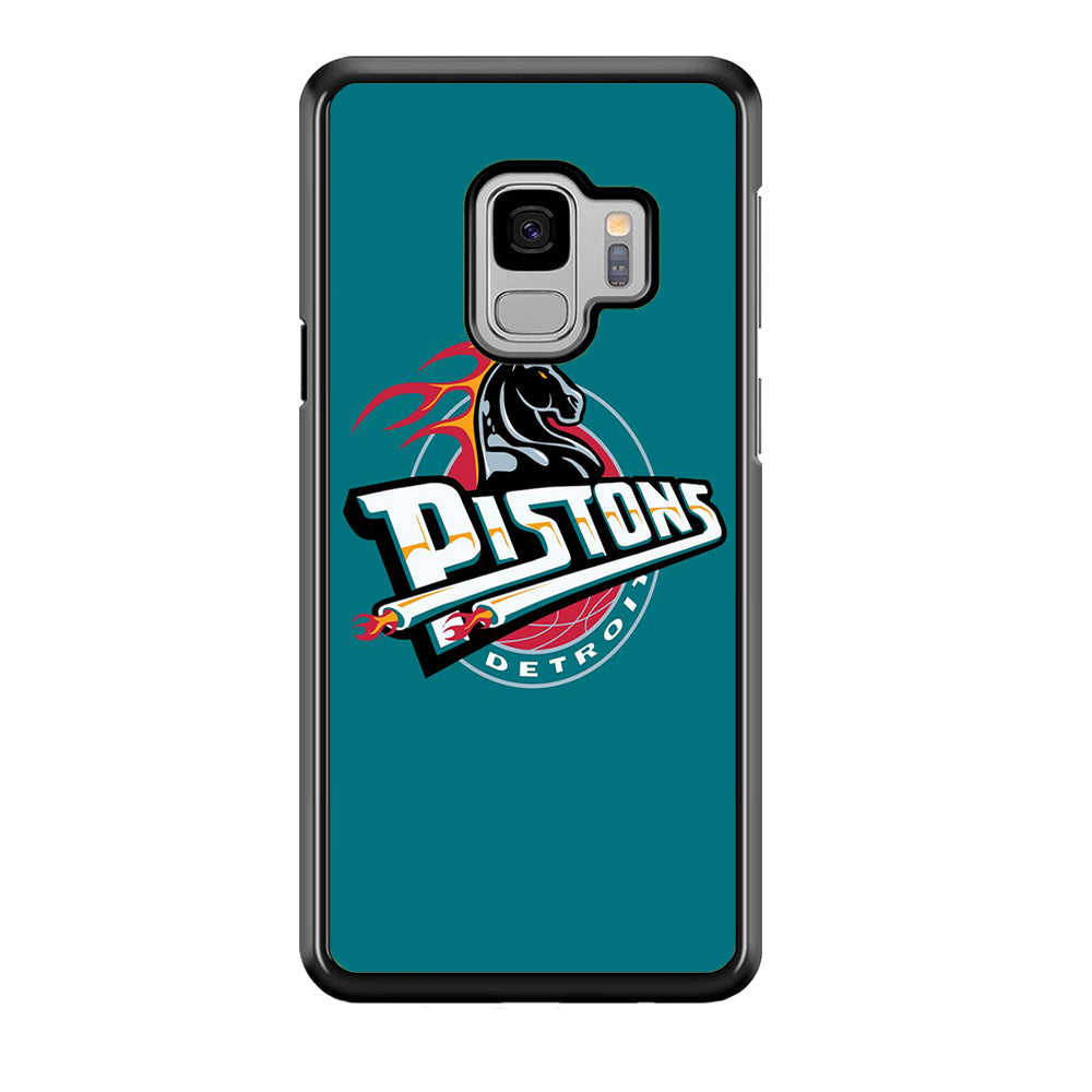 NBA Detroit Pistons Basketball 001 Samsung Galaxy S9 Case-Phone Case-Rubber Black (2D Case)-Altracase