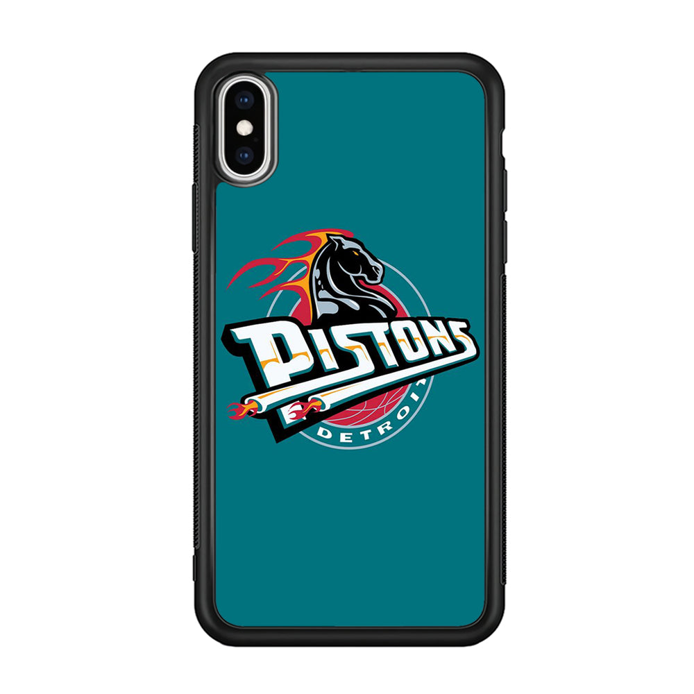 NBA Detroit Pistons Basketball 001 iPhone X Case-Phone Case-Rubber Black (2D Case)-Altracase
