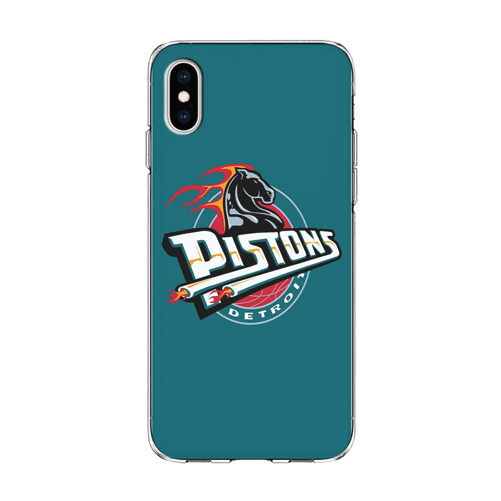NBA Detroit Pistons Basketball 001 iPhone Xs Case-Phone Case-Clear Soft Case-Altracase