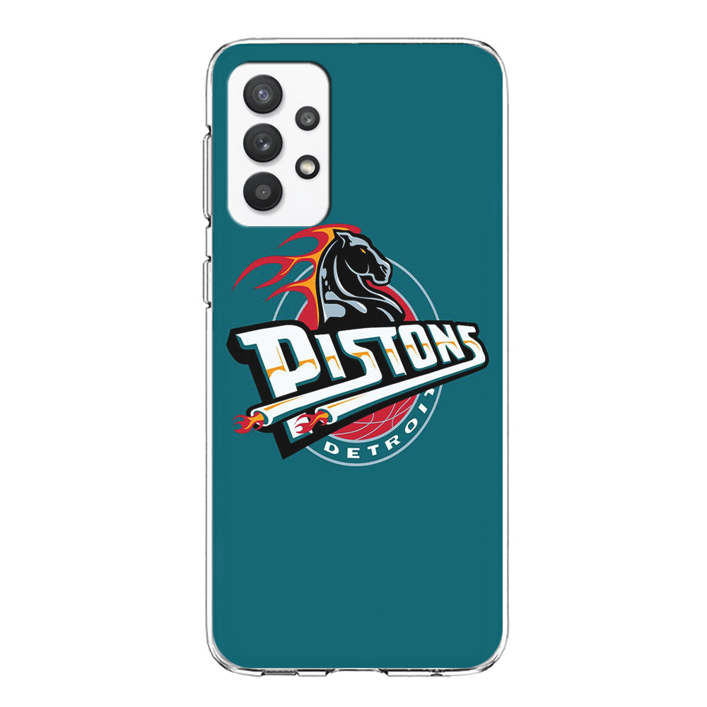 NBA Detroit Pistons Basketball 001 Samsung Galaxy A32 Case-Phone Case-Clear Soft Case-Altracase