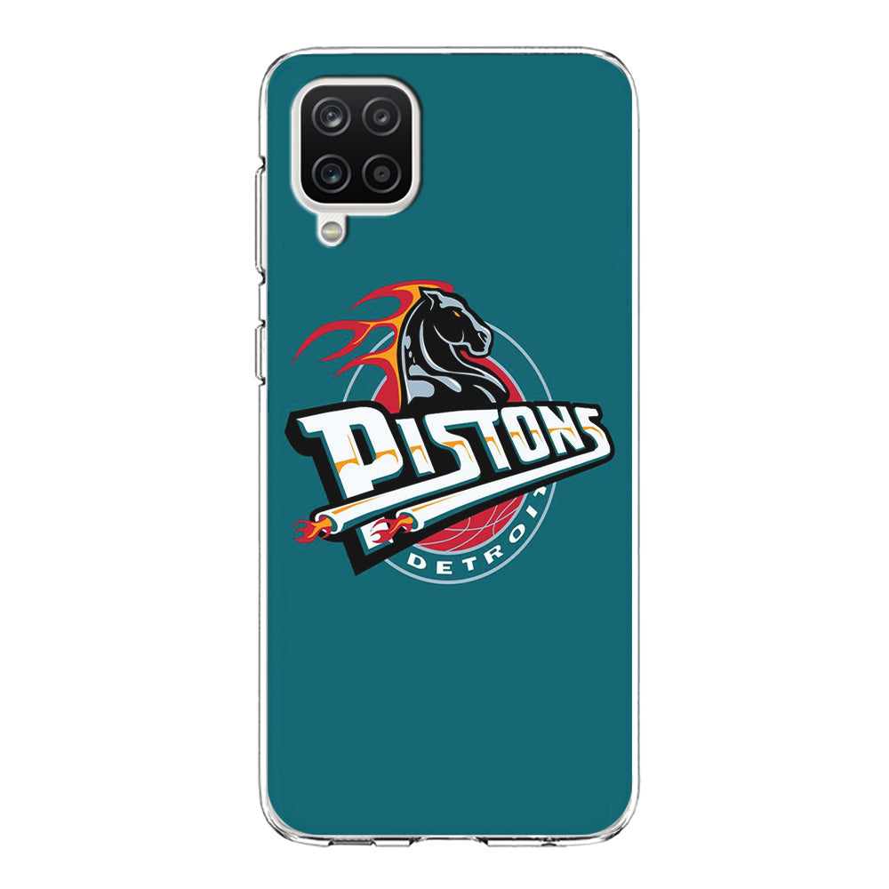 NBA Detroit Pistons Basketball 001 Samsung Galaxy A12 Case-Phone Case-Clear Soft Case-Altracase