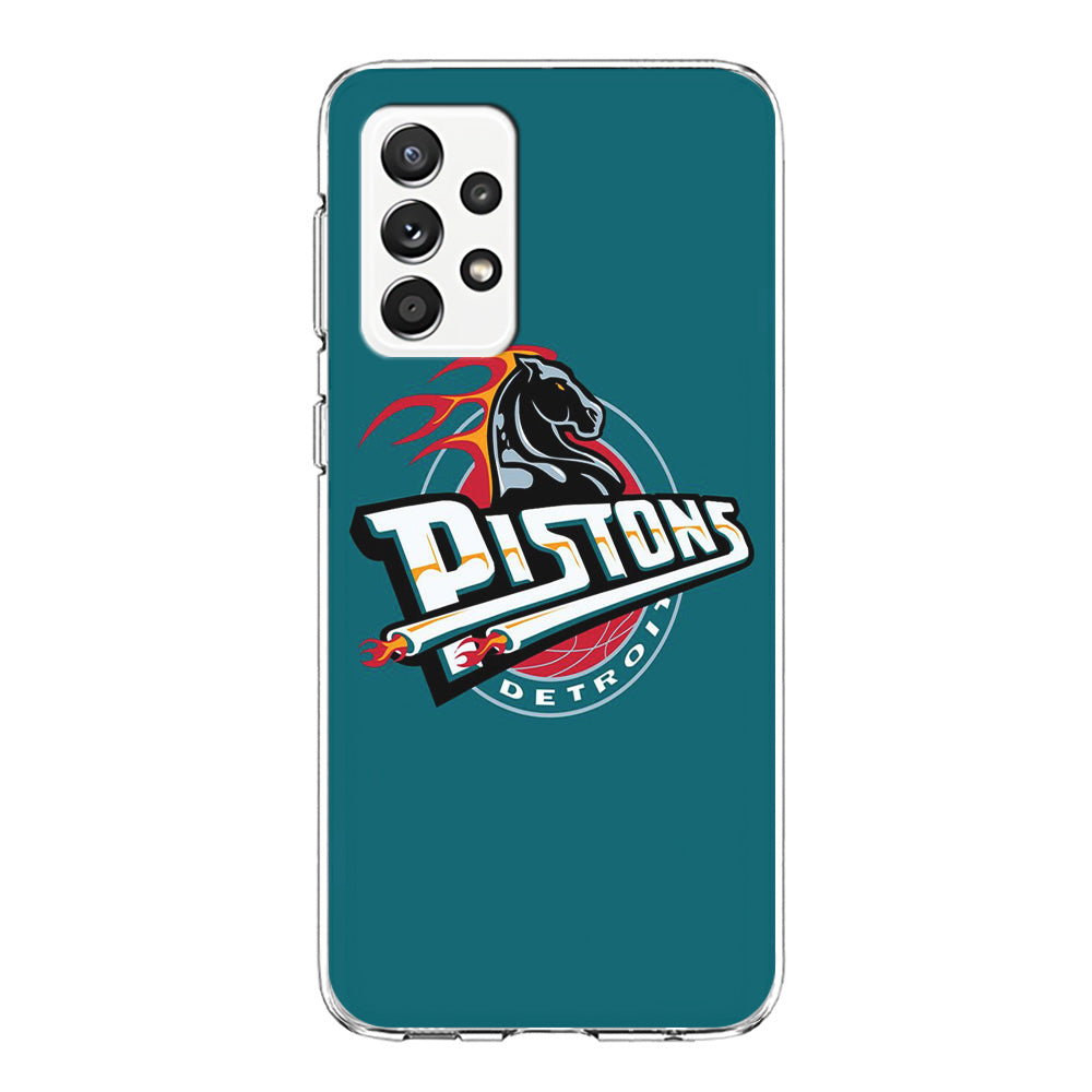 NBA Detroit Pistons Basketball 001 Samsung Galaxy A72 Case-Phone Case-Clear Soft Case-Altracase