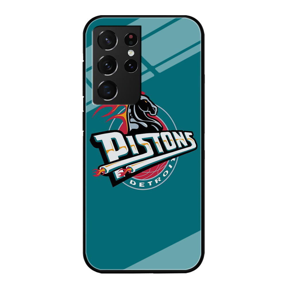 NBA Detroit Pistons Basketball 001 Samsung Galaxy S21 Ultra Case-Phone Case-Tempered Glass Case-Altracase