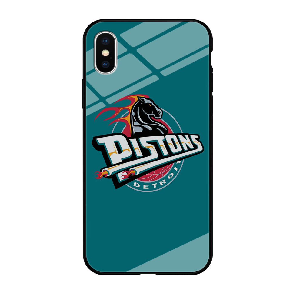 NBA Detroit Pistons Basketball 001 iPhone Xs Case-Phone Case-Tempered Glass Case-Altracase