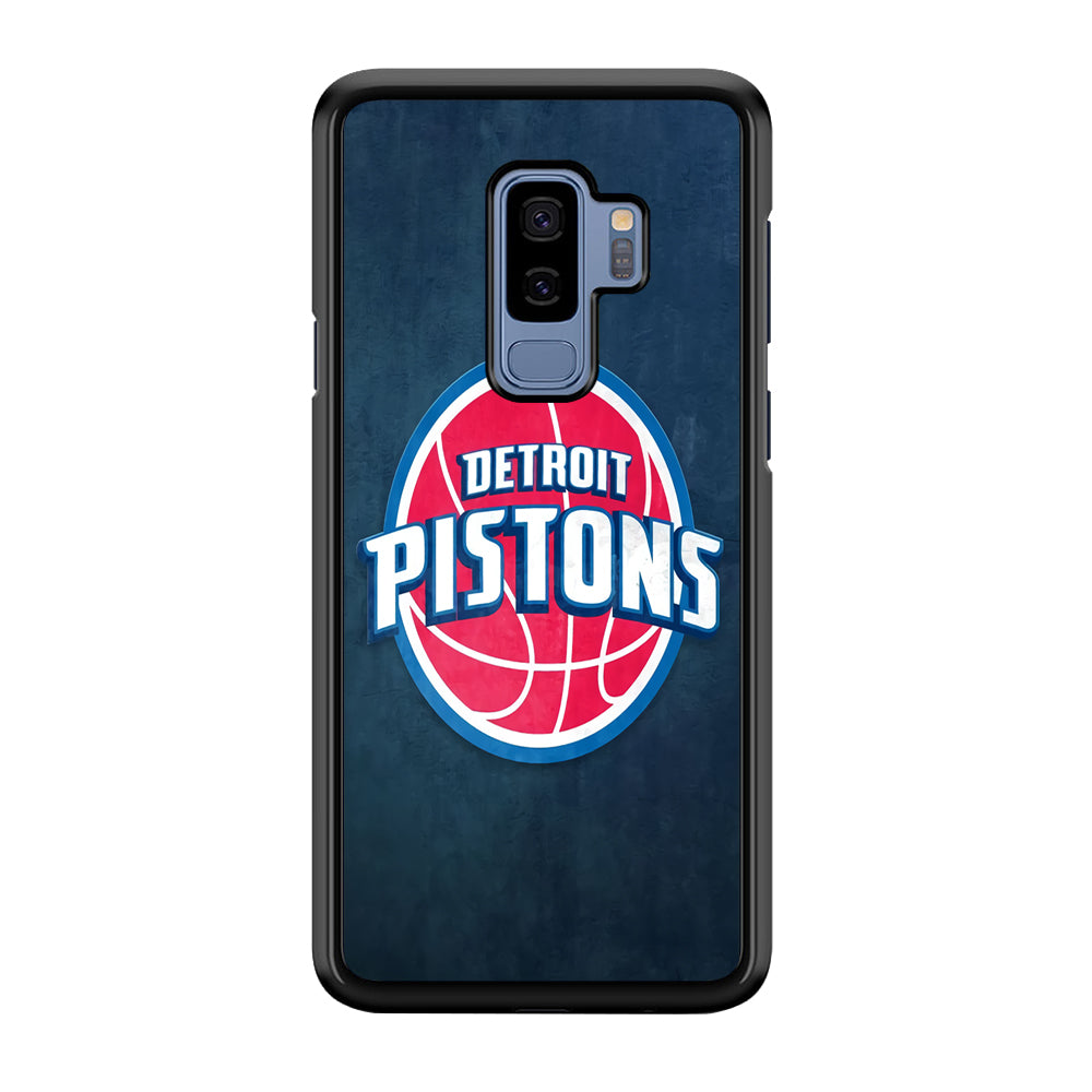 NBA Detroit Pistons Basketball 002 Samsung Galaxy S9 Plus Case-Phone Case-Rubber Black (2D Case)-Altracase