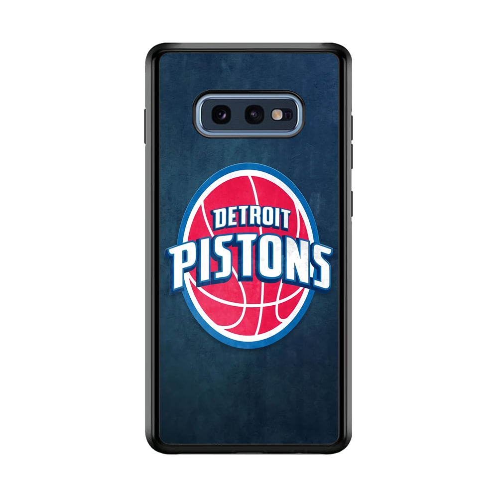 NBA Detroit Pistons Basketball 002 Samsung Galaxy S10E Case-Phone Case-Rubber Black (2D Case)-Altracase