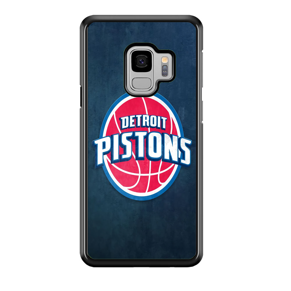 NBA Detroit Pistons Basketball 002 Samsung Galaxy S9 Case-Phone Case-Rubber Black (2D Case)-Altracase