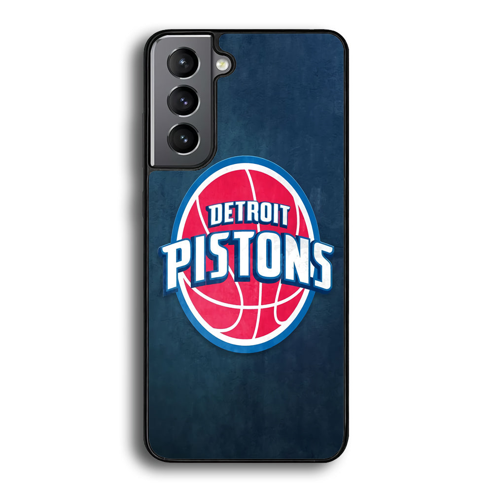 NBA Detroit Pistons Basketball 002 Samsung Galaxy S24 Case-Phone Case-Rubber Black (2D Case)-Altracase