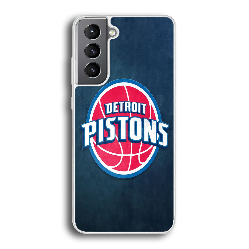 NBA Detroit Pistons Basketball 002 Samsung Galaxy S22 Plus Case-Phone Case-Rubber White (2D Case)-Altracase