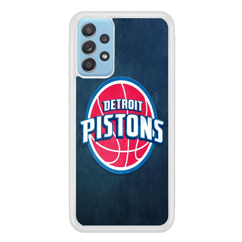 NBA Detroit Pistons Basketball 002 Samsung Galaxy A72 Case-Phone Case-Rubber White (2D Case)-Altracase