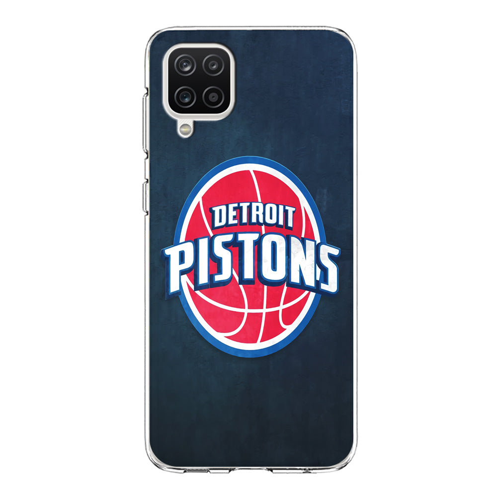 NBA Detroit Pistons Basketball 002 Samsung Galaxy A12 Case-Phone Case-Clear Soft Case-Altracase