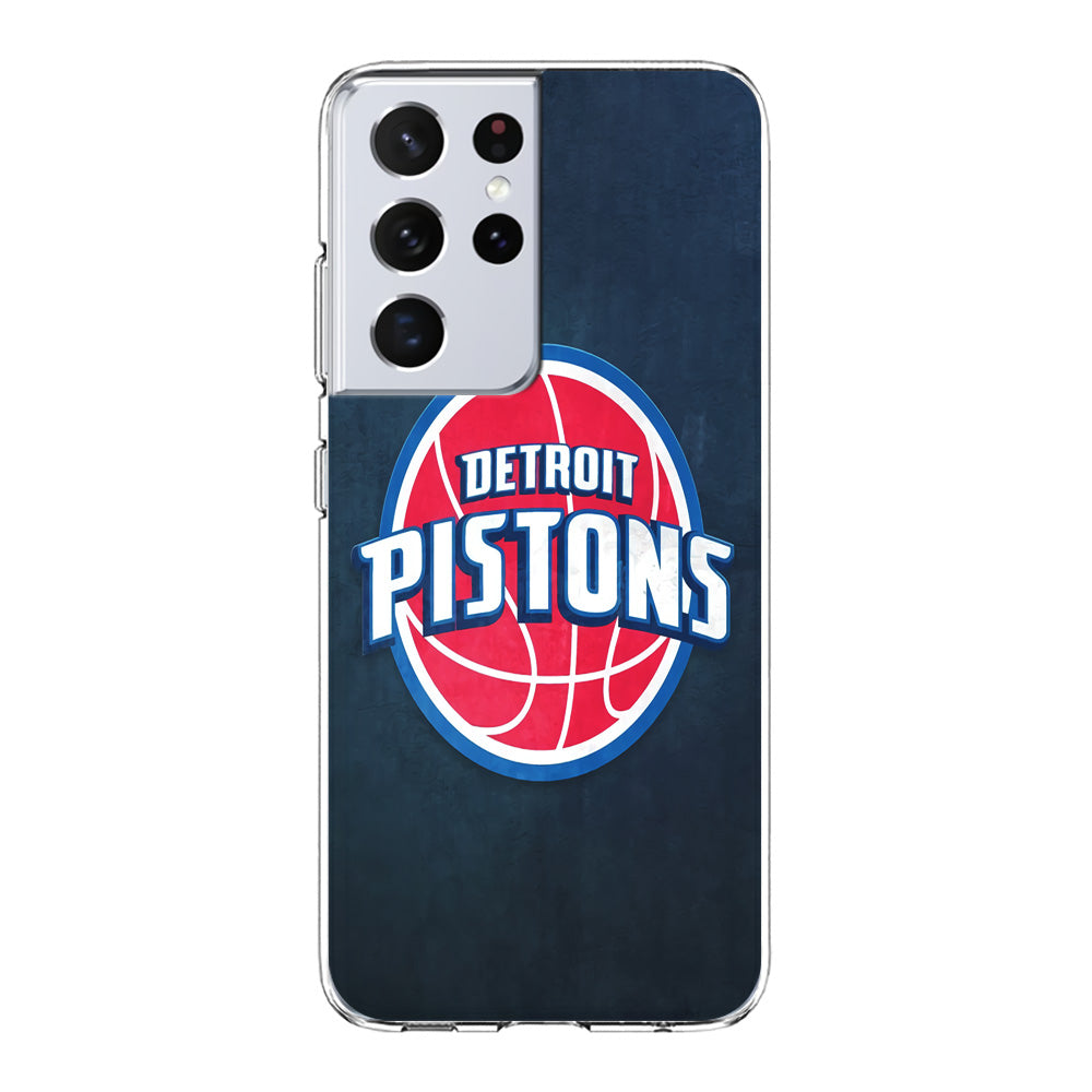 NBA Detroit Pistons Basketball 002 Samsung Galaxy S21 Ultra Case-Phone Case-Clear Soft Case-Altracase