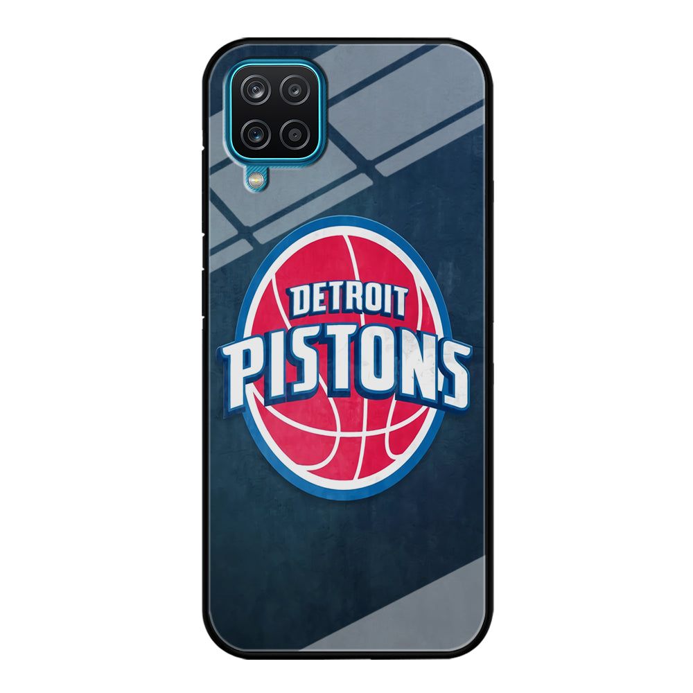 NBA Detroit Pistons Basketball 002 Samsung Galaxy A12 Case-Phone Case-Tempered Glass Case-Altracase