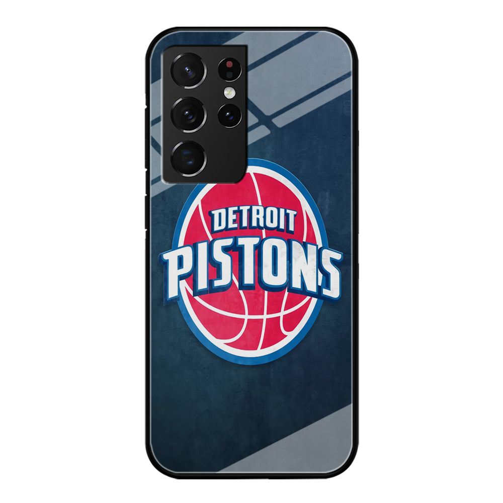 NBA Detroit Pistons Basketball 002 Samsung Galaxy S21 Ultra Case-Phone Case-Tempered Glass Case-Altracase