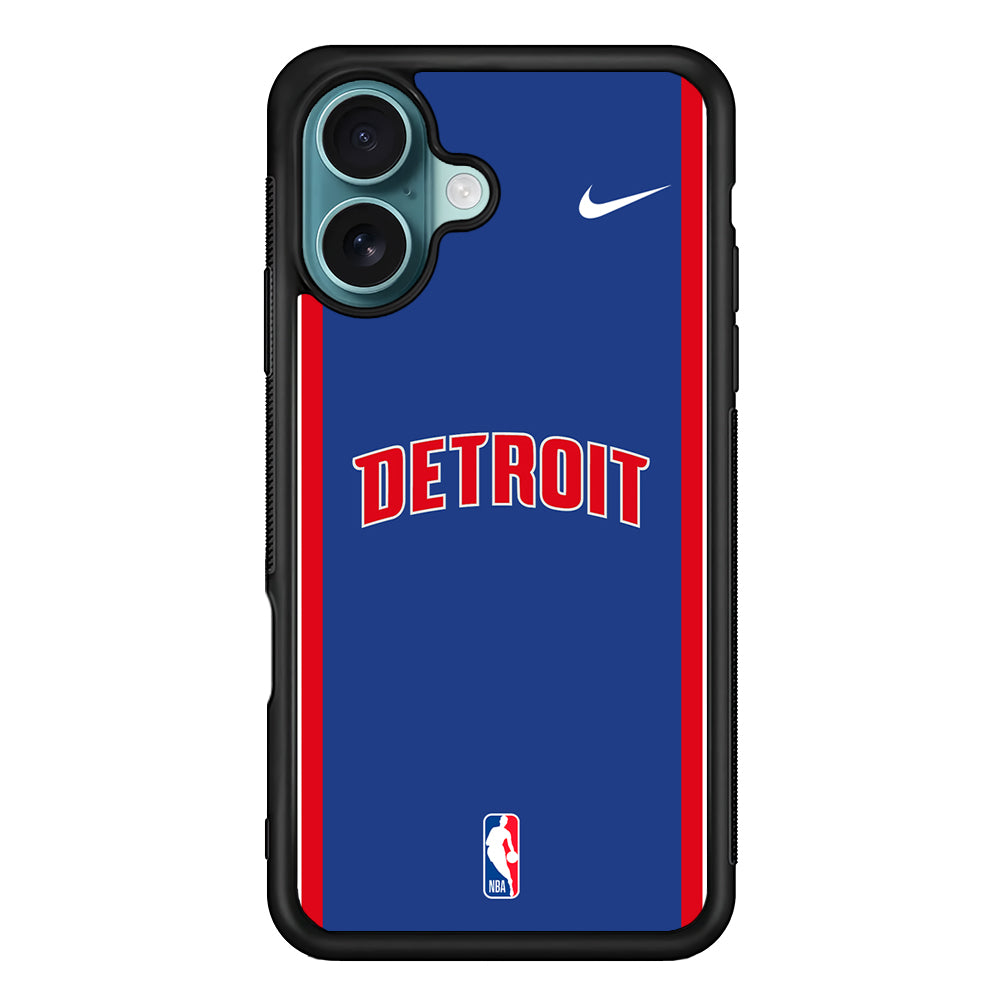 NBA Detroit Pistons Blue Nike iPhone 16 Case - Altracase