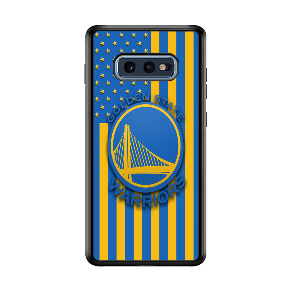 NBA Golden State Warriors Basketball 001 Samsung Galaxy S10E Case-Phone Case-Rubber Black (2D Case)-Altracase