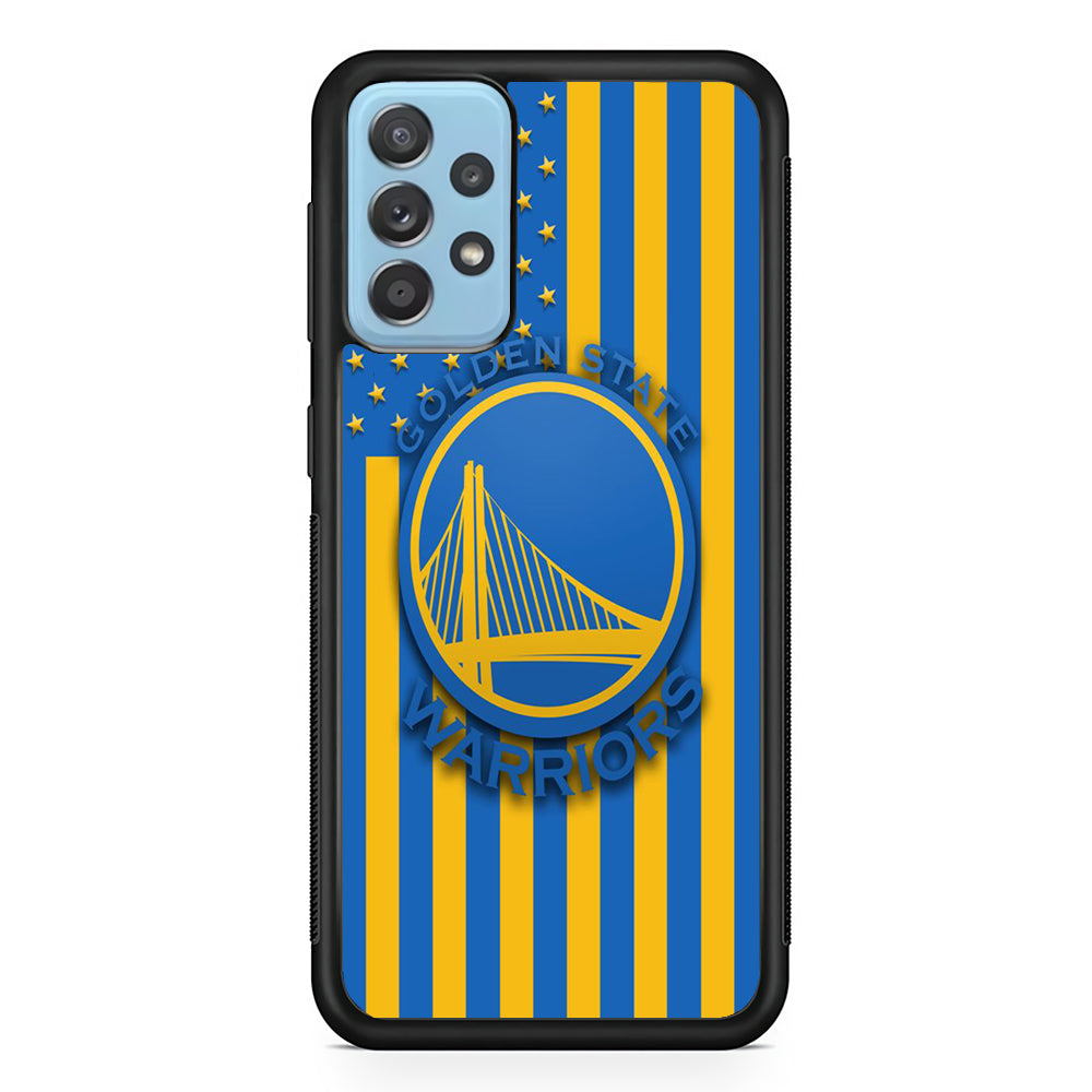 NBA Golden State Warriors Basketball 001 Samsung Galaxy A72 Case-Phone Case-Rubber Black (2D Case)-Altracase
